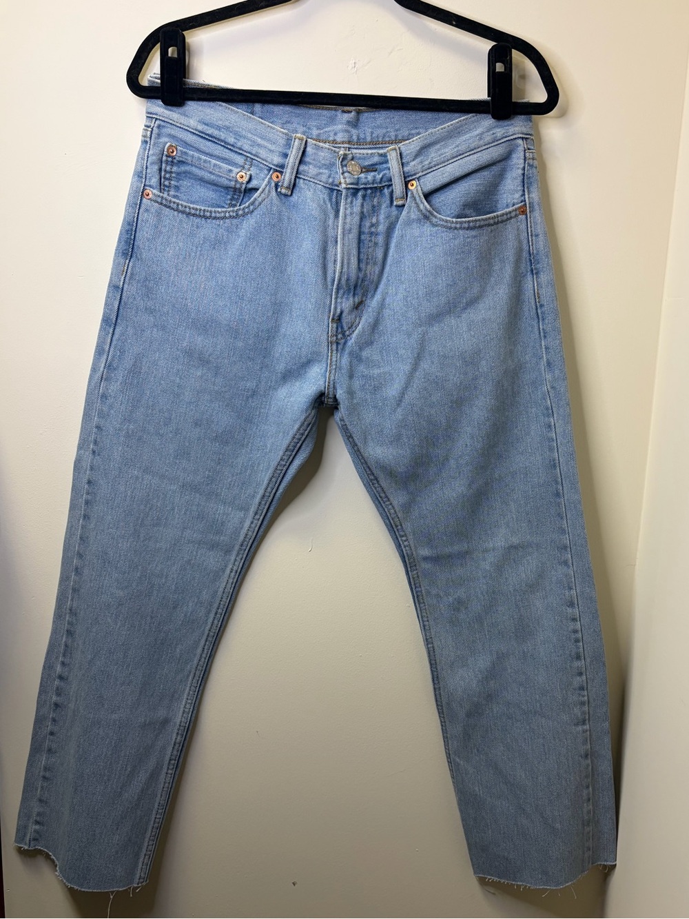 Levi’s 505 Light Wash Jeans W31 L30 Frayed Hem Women’s